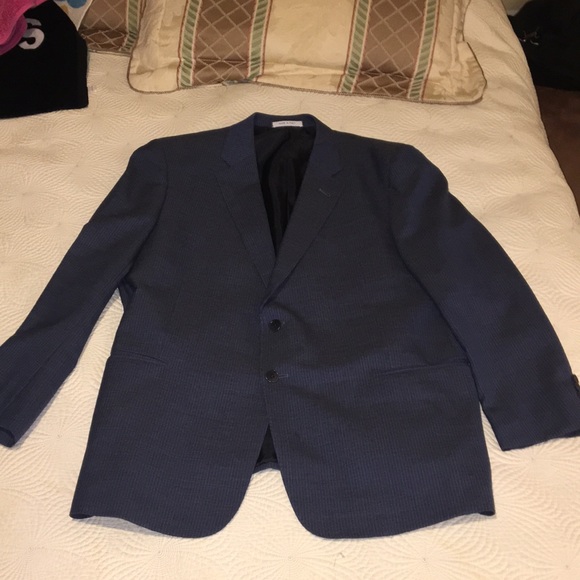 Armani Collezioni Other - Armani men’s suit grey blue stripe 100% wool suit